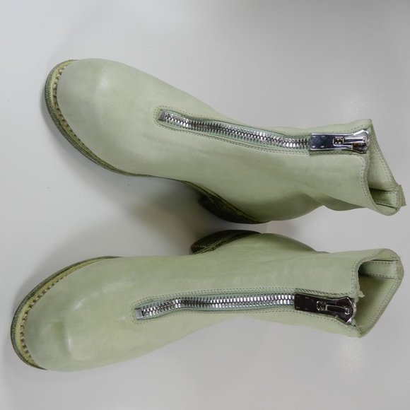 GUIDI Front Zip Ankle BOOTS Size 36 5.5 6 Light Green Horse Leather NEW $1560 - Picture 12 of 16